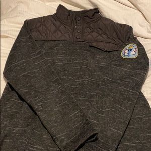 Goat USA size L Men's Gray Quilted Sweater sweatshirt